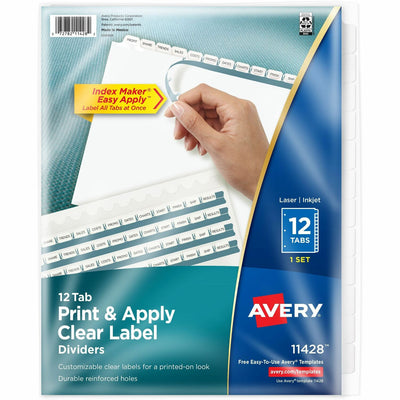 Avery Index Maker Index Divider, White, 12 / Set — view 1