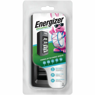 Energizer Recharge Universal Charger, 4.4" x 2.8", Silver, EVECHFC