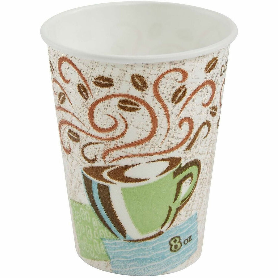 Dixie PerfecTouch 8 oz Insulated Paper Hot Coffee Cups by GP Pro, 8 fl oz, 20 / Carton, DXE5338DXCT
