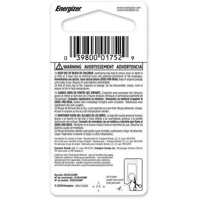 Energizer 2430 Lithium Coin Battery, EVEECR2430BP