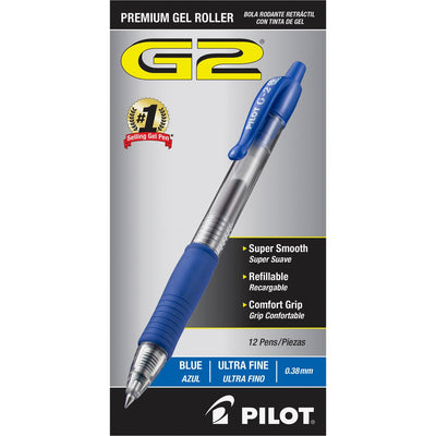 Pilot G2 Premium Gel Ink Retractable Pens, 1 Dozen, PIL31278