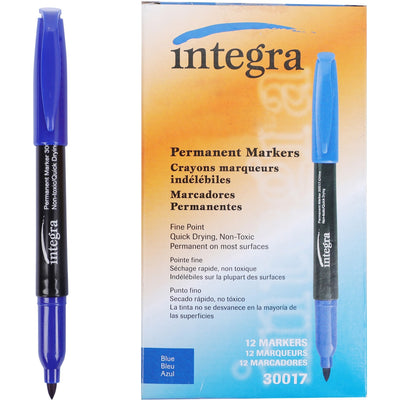 Integra Permanent Fine Point Markers, 1 Dozen, ITA30017