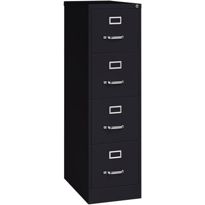Lorell Fortress Series 25" Commercial-Grade Vertical File Cabinet, Black, LLR60650