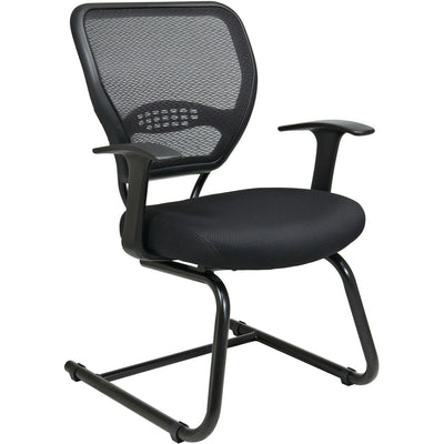 Office Star Professional Air Grid Back Visitors Chair, Black, OSP5505