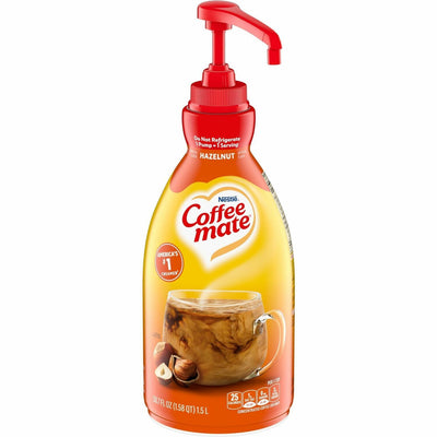 Nestle Professional Coffee mate Hazelnut Liquid Concentrate Coffee Creamer - Pump Bottle, 2EA/CT — view 1
