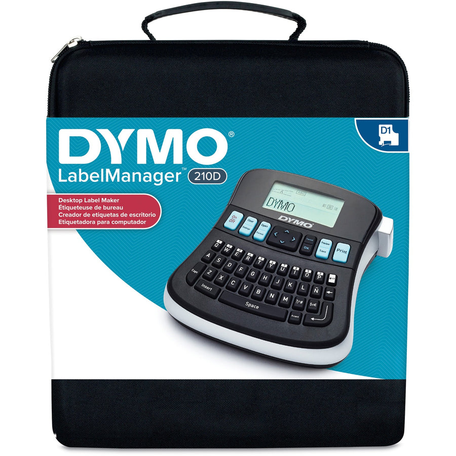 Dymo LabelManager 210D Kit, 6.1" x 6.4", Black, Manual Cutter, DYM1738976
