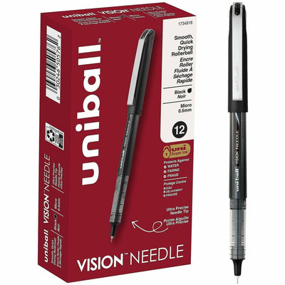 uni-ball uniball™ Vision Needle Rollerball Pens, 1 Dozen, UBC1734918