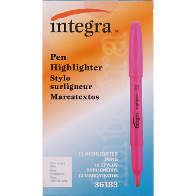 Integra Style Fluorescent Highlighters, 1 Dozen, ITA36183