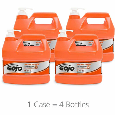 Gojo Natural Orange Pumice Hand Cleaner, White, 4 / Carton, GOJ095504CT