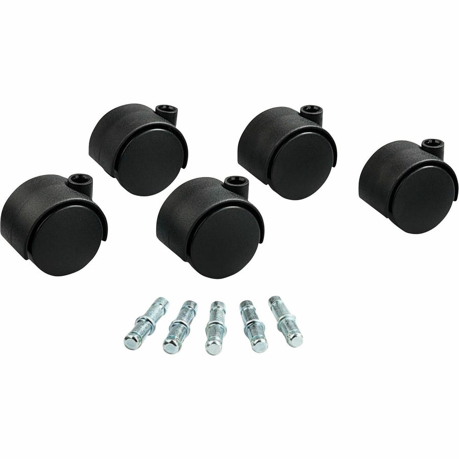 Master Caster Deluxe Duet Hooded Carpet Casters, Deluxe Casters, Matte Black, Nylon, 5 / Set, MAS23622