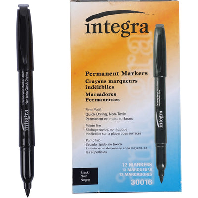 Integra Permanent Fine Point Markers, 1 Dozen, ITA30016