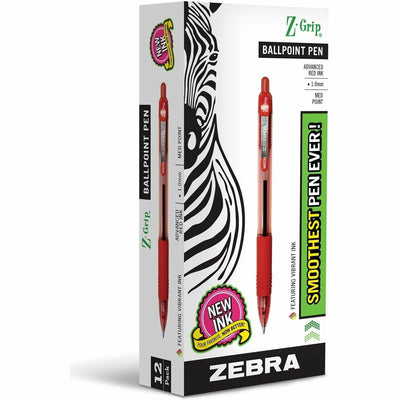 Zebra Z-Grip Retractable Ballpoint Pens, 1 Dozen, ZEB22230