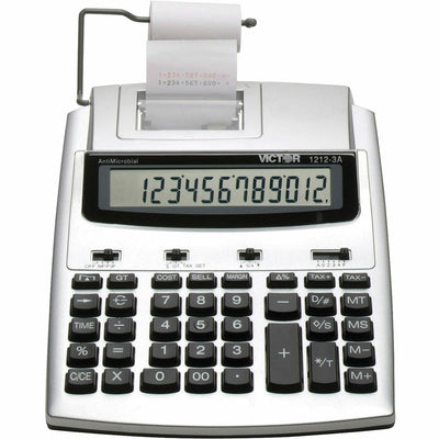 Victor 12123A Printing Calculator, Silver, VCT12123A
