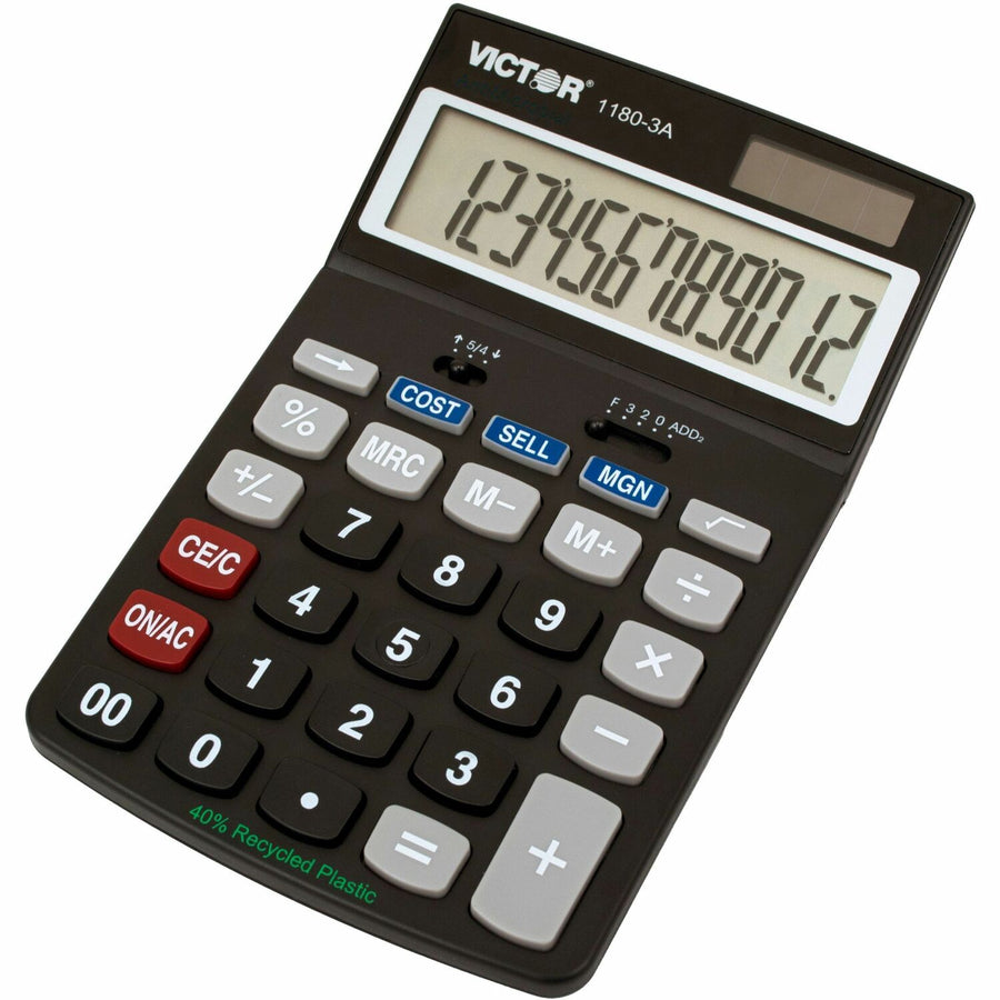 Victor 11803A Business Calculator, 4" x 1.1", Black, Plastic, VCT1180-3A