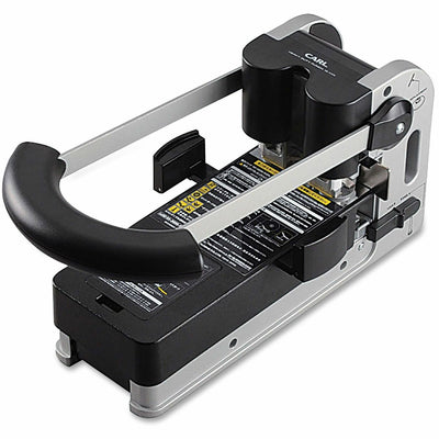 CARL Extra Heavy-duty Two-hole Punch, Silver, CUI62300