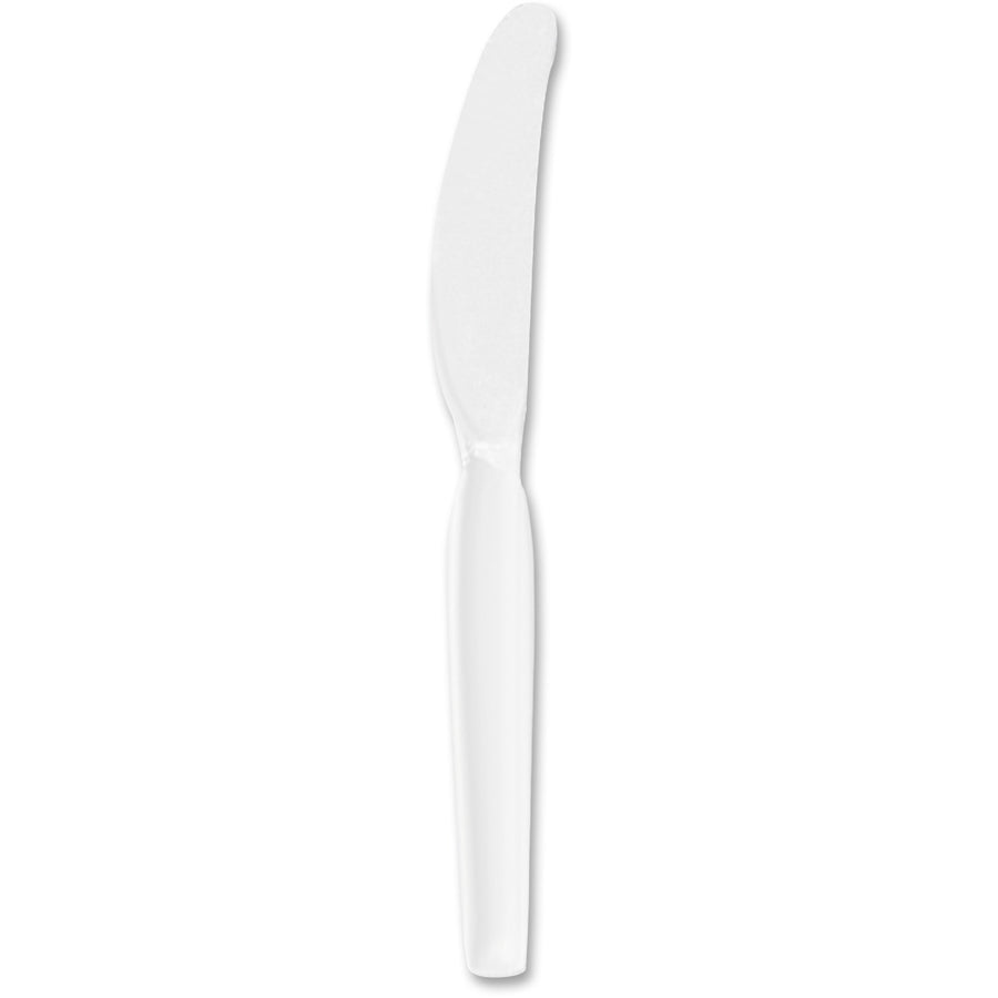 Dixie Heavyweight Disposable Knives by GP Pro, White, Polystyrene, Shatter Resistant, 1000 / Carton, DXEKH217