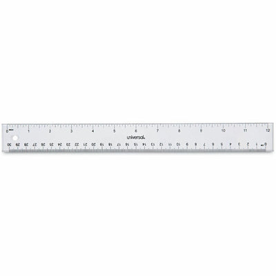 Universal 59022 Acrylic Ruler, Clear, UNV59022