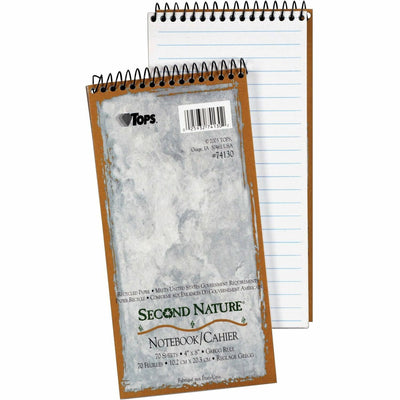 TOPS Second Nature 100% Recycled Steno Book, 4" x 8", TOP74130