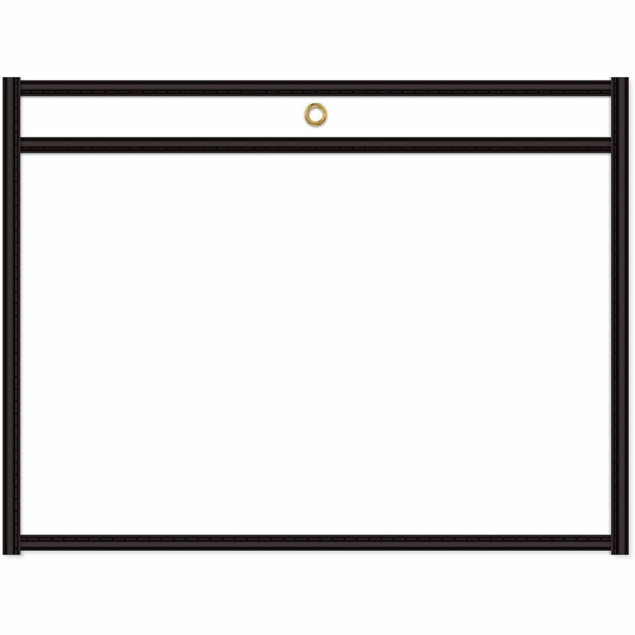 C-Line Side Load Stitched Shop Ticket Holders, Clear, Vinyl, Heavyweight, 25 / Box, CLI49912