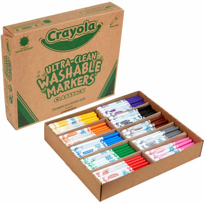 Crayola 10-Color Ultra-Clean Washable Marker Classpack, 1 Box, CYO588211
