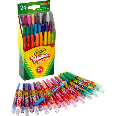 Crayola Mini Twistables Crayons, 24 Count, White, 24 / Set, CYO52-9724