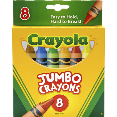 Crayola Jumbo Crayons, Assorted, 1 Box, CYO520389