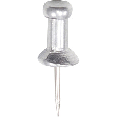 Advantus Gem Office Products Aluminum Pushpins, Silver, 1 Box, GEMCPAL3