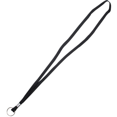 Advantus 36" Deluxe Lanyard with Key Ring, Black, 24 / Box, AVT75423