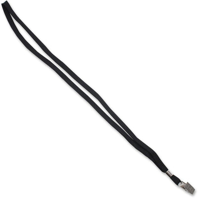 Advantus 36" Deluxe Breakaway Neck Lanyard with Badge Clip, Black, 24 / Box, AVT75403