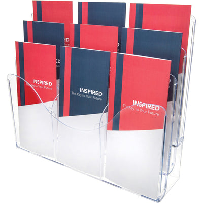 Deflecto Three Tier Document Organizer with Dividers, Clear, DEF47631