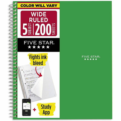 ACCO Five Star Five-subject Notebook, 8" x 10 1/2", MEA05206