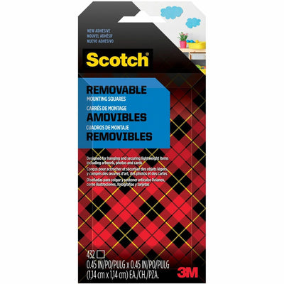 3M Scotch Removable Double-Sided Mounting Squares, 1 Pack, MMM7225
