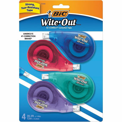 BIC Wite-Out EZ CORRECT Correction Tape, White, 1 Pack, BICWOTAPP418