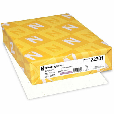 Astrobrights Color Copy Paper - Stardust White, 8.5" x 11", 24 lb, Heavyweight, 500 / Ream, WAU22301