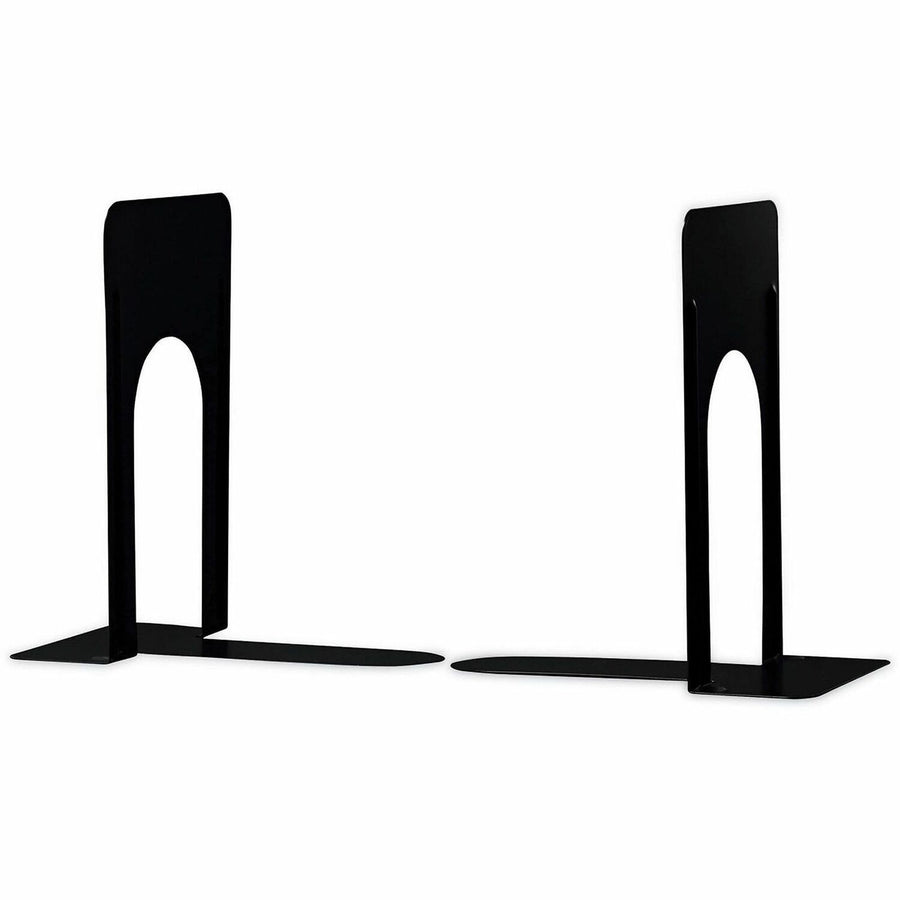 Universal Bookend, 5.88" x 9", Jumbo, Black, Metal, Rounded Corner, 1 Pair, UNV54095