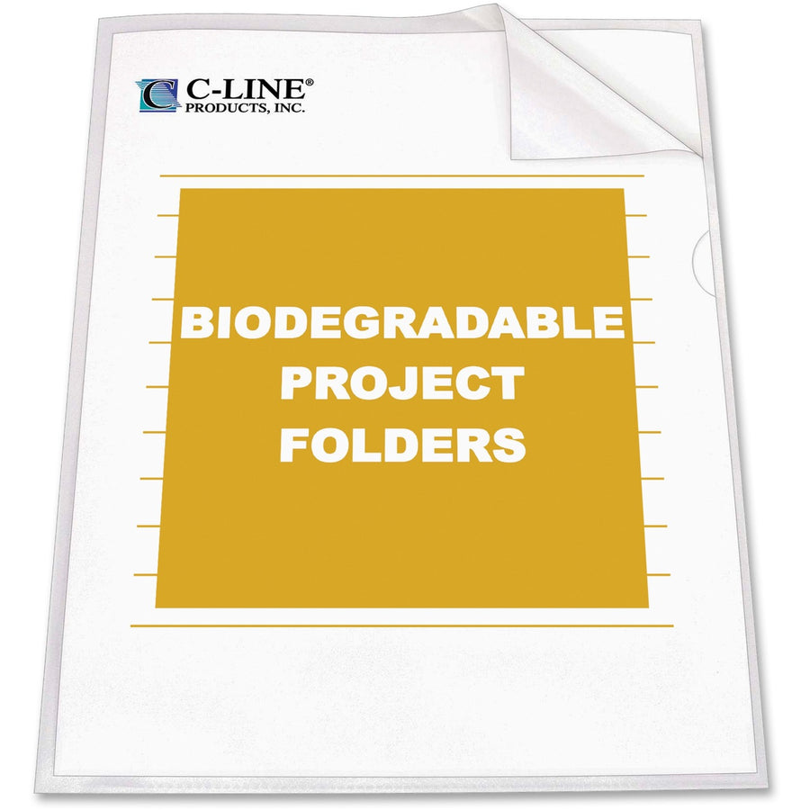 C-Line Reduced Glare Project Folders, 8.5" Width x 11" Length, Clear, Polypropylene, Archival-safe, 25 / Box, CLI62627
