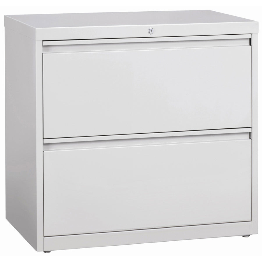 Lorell Fortress Series Lateral File, 36" x 28.1", Light Gray, Steel, Hanging Rail, LLR60448
