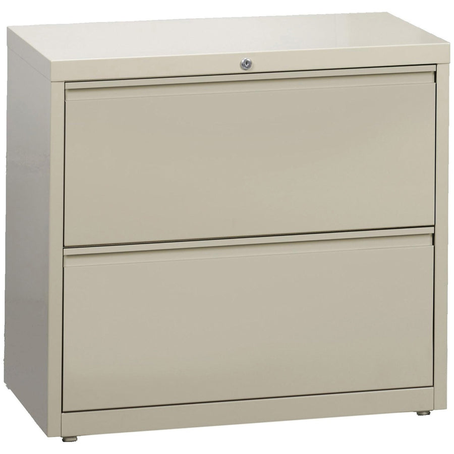 Lorell Fortress Series Lateral File, 36" x 28.1", Putty, Steel, Label Holder, LLR60447