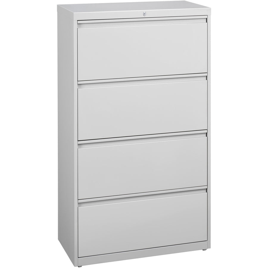 Lorell Fortress Series Lateral File, 36" x 52.5", Light Gray, Steel, Label Holder, LLR60445