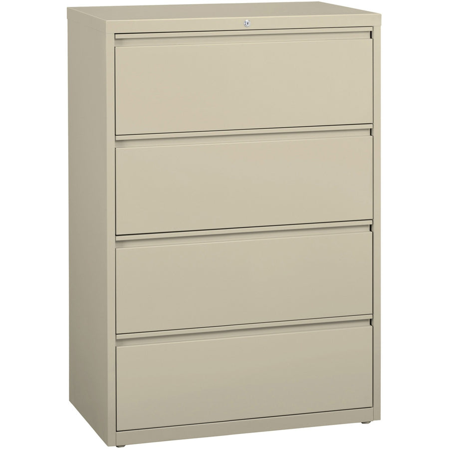 Lorell Fortress Series Lateral File, 36" x 52.5", Putty, Steel, Label Holder, LLR60444