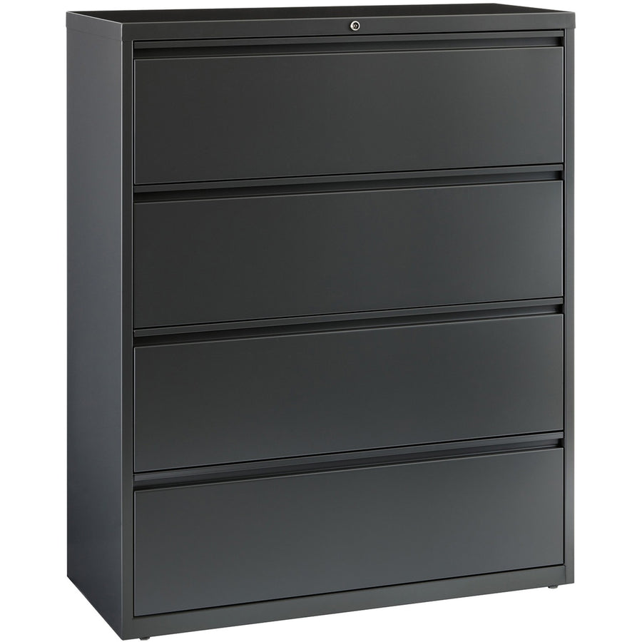 Lorell Fortress Series Lateral File, 42" x 52.5", Charcoal, Steel, Hanging Rail, LLR60437