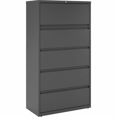 Lorell Fortress Series Lateral File w/Roll-out Posting Shelf, Charcoal, /CT — view 1