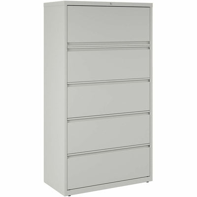 Lorell Fortress Series Lateral File w/Roll-out Posting Shelf, Light Gray, LLR60442