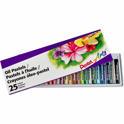 Pentel Arts Oil Pastels, Assorted, 1 Set, PENPHN25