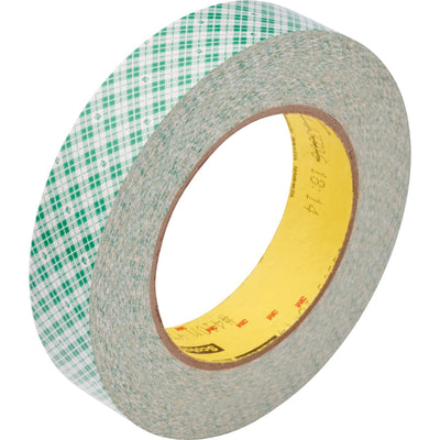 Scotch Double-Coated Paper Tape, White, 1", 36 yd, Solvent Resistant, 1 Roll, MMM410M1