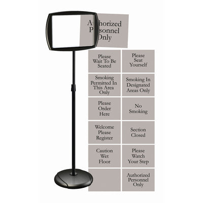 Bi-silque S.A MasterVision Interchangeable Floor Pedestal Sign, Black, BVCSIG05050505