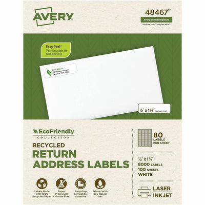 Avery EcoFriendly Address Label, Matte, 100 / Box — view 1