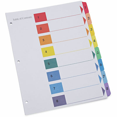 Universal Index Divider, White, 6 / Set, UNV24802