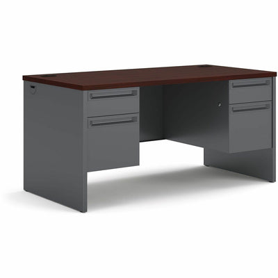 The HON Company HON 38000 H38155 Pedestal Desk, Gray, HON38155NS
