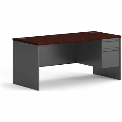 The HON Company HON 38000 H38291R Pedestal Desk, Gray, HON38291RNS